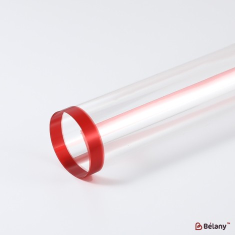 transparent cellophane with red stripes "Line"