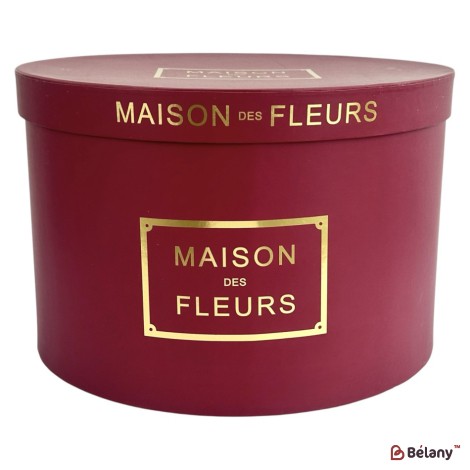 Set 5 cutii pentru pălării burgundia "Maison de Fleur"