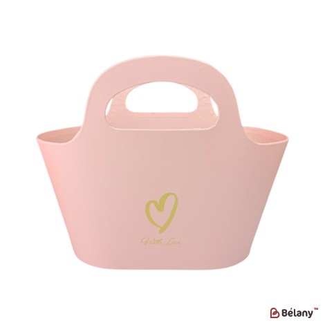 Cutie de flori „with love”, roz