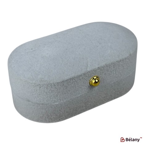 Cutii de bijuterii din catifea, albe, 6 bucati, 7.5x4x3.3