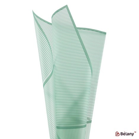 Striped cellophane "Diagonal" green