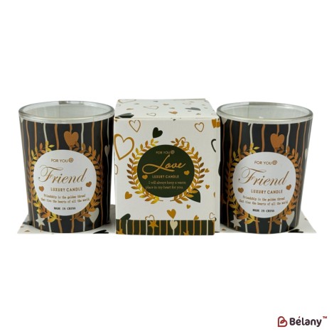 Lumânări parfumate „Friend” (set de 2 bucăți)