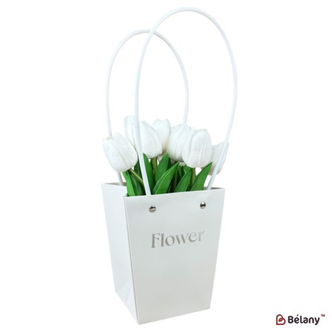 Set 10 pachete pentru flori alb 