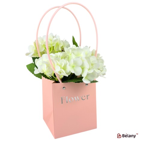 Set 10 pachete pentru flori roz "Flower #2" 13x12.5x15