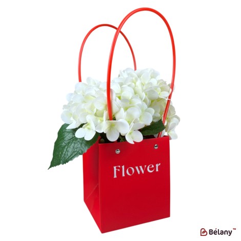 Set 10 pachete pentru flori roşu "Flower #2" 13x12.5x15