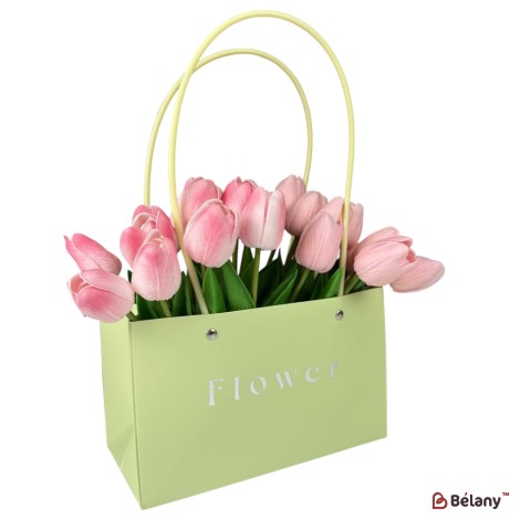 Set 10 pachete pentru flori verde "Flower #3" 22x10.5x13.5
