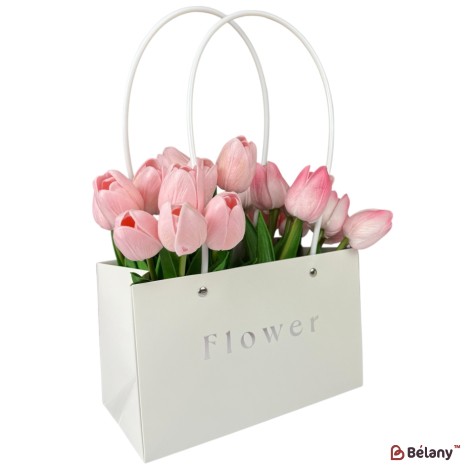 Set 10 pachete pentru flori alb 