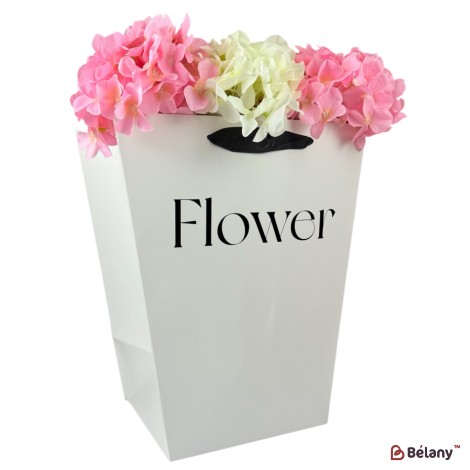Set 2 pachete pentru flori alb "Flower #5" 30x20x34
