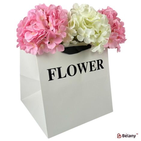 Set 10 pachete pentru flori alb "Flower #6" 28x28x28