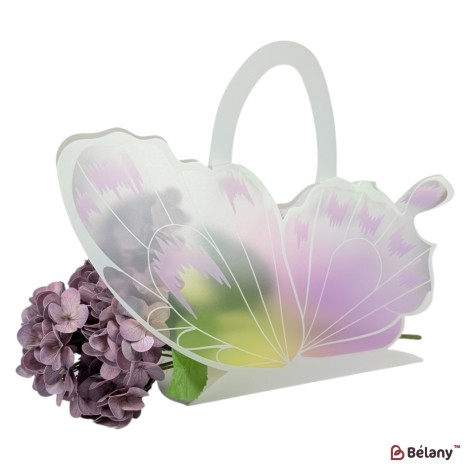 Set 10 pachete pentru flori liliac "Fluture" 30x28x12