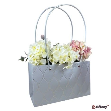 Set 10 pachete pentru flori argint "Flower #9" 22x13x10