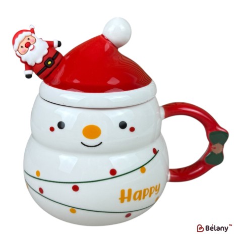 Cană de Crăciun „Santa Party” alb, 480 ml