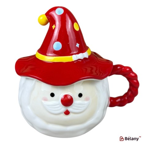 Cană de Crăciun „Santa Hat” roșu, 380 ml