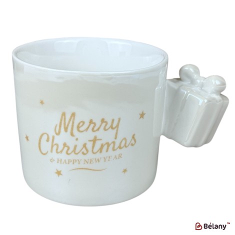 Cana de Crăciun „Magic Gift” alb 350 ml