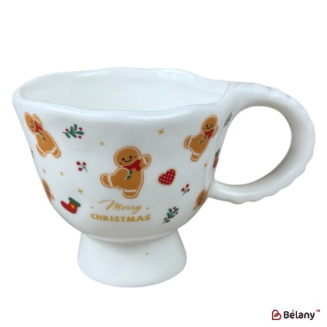Cana de Crăciun “Magic Moments” albă cu turtă dulce, 320 ml
