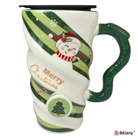 Cana de Crăciun „Merry Christmas” Om de Zăpadă, 500 ml