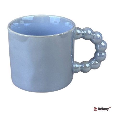 Cană din ceramică „Pearl Handle” albastru închis, 330 ml