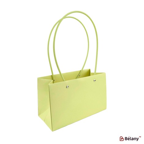 Set de 10 pungi de flori verde deschis cu manere din silicon