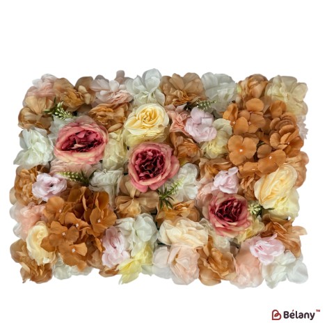 Panou decorativ cu flori „Big Hydrangea Peony Mix”, 40 x 60 cm, cu hortensii mari și trandafiri tip bujor