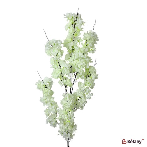 Ramură artificială de sakura, 160 cm, alb