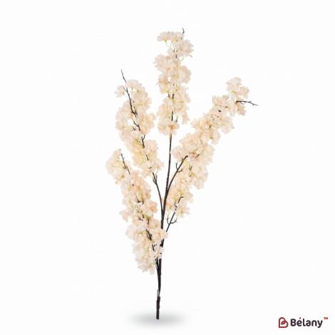 Ramură artificială de sakura, 160 cm, Șampanie