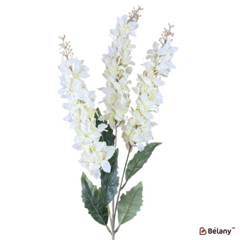 Glicină artificială albă, 88 cm, 3 ramuri