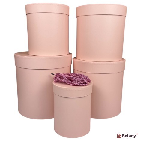 Set cutii pentru pălării roz deschis "One color"