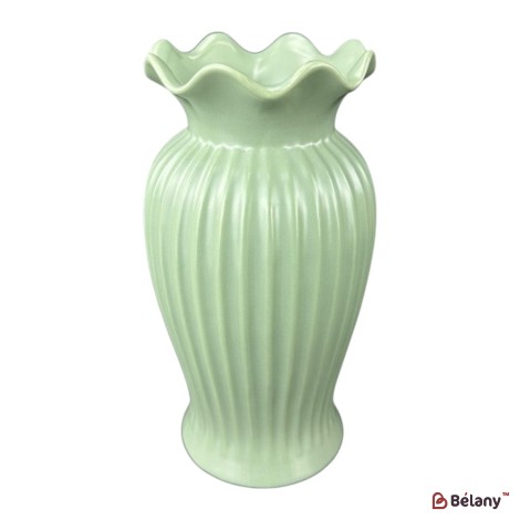 Vaza din ceramica verde "Lotus"