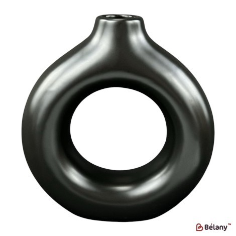 Vaza ceramica "Uitare" negru
