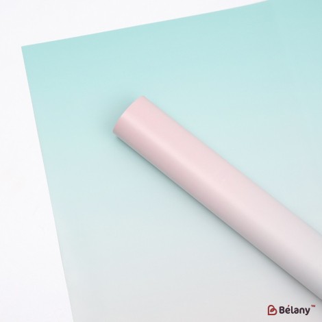 Celofan gradient verde-roz 58x50cm #081