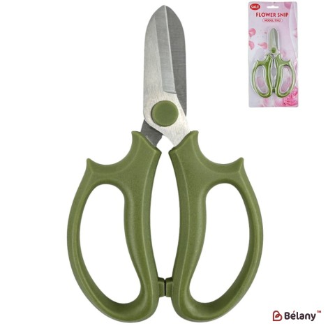 Foarfece florale verzi, fier + plastic, 16,5/9,5