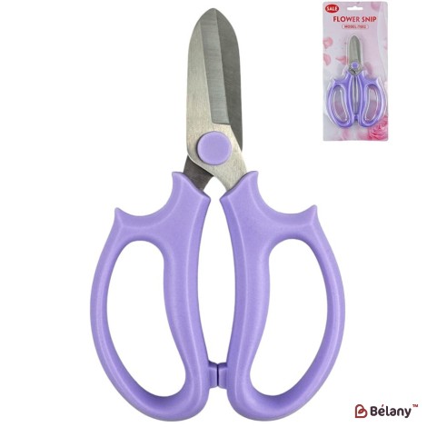 Foarfece florale liliac, fier + plastic, 16,5/9,5