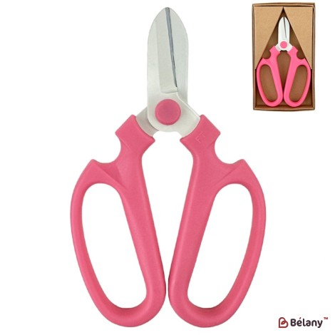 Foarfece florale fucsia, fier + plastic, cutie craft, 17/10