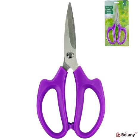 Foarfece florale mov, fier + plastic, 21,5/10,5