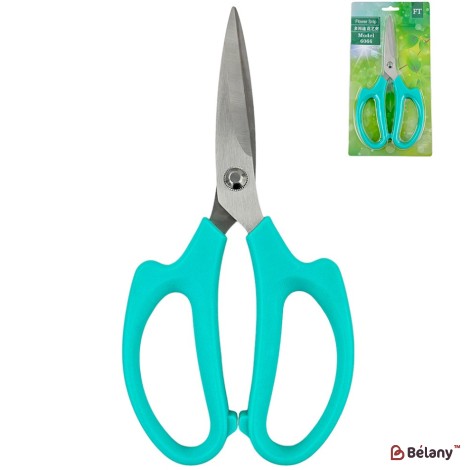 Foarfece florale albastre, fier + plastic, 21,5/10,5