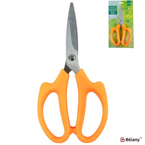 Foarfece florale portocalii, fier + plastic, 21,5/10,5