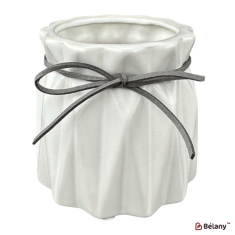 Vaza ceramica "Tiny S" alba