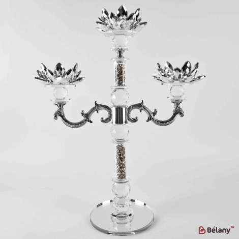 Glass candlestick, for 3 candles "Gratia"