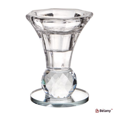 Small glass candlestick, for one candle