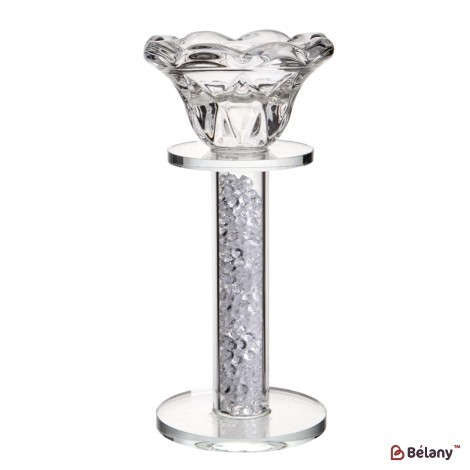 Small glass candle holder, for a "Mini M" candle