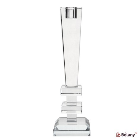 Glass candlestick for 1 candle, 24 cm