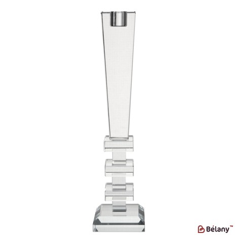 Glass candle holder for 1 candle, 29 cm