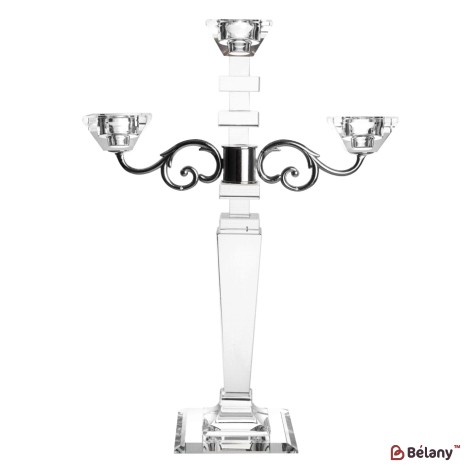 Glass candlestick, for 3 candles "Brilliant"