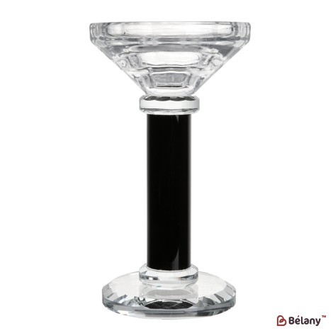 Sfeșnic pe un picior negru 13cm "Total M"