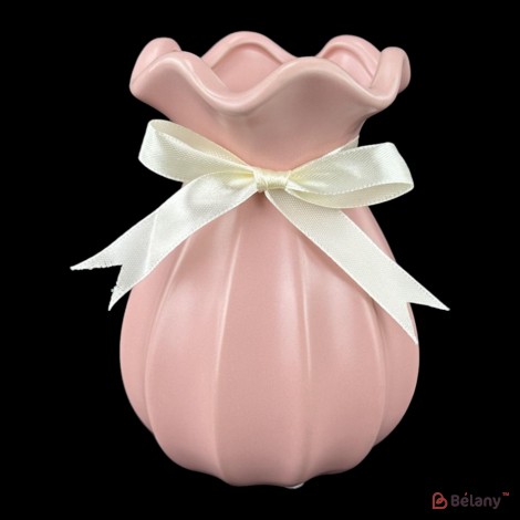 Vaza ceramica "Dzen S" roz