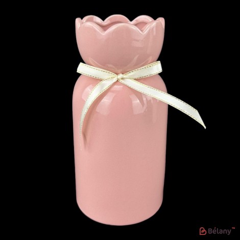 Vaza ceramica "Castelul L" roz