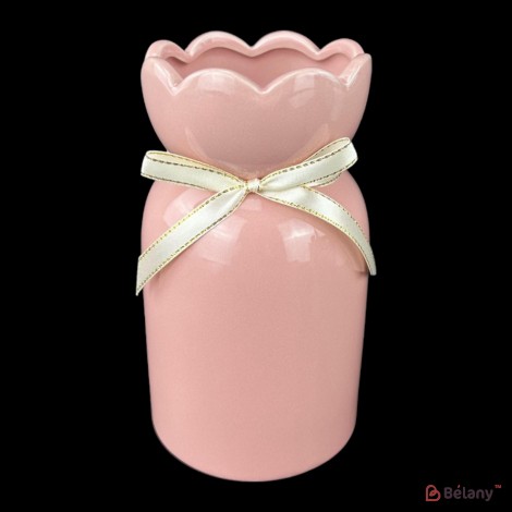 Vaza ceramica "Castle M" roz