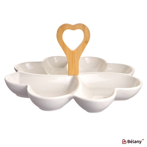 Set aperitiv din ceramica "Inima" cu maner