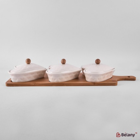 Set din ceramica pentru aperitiv "Long boat"