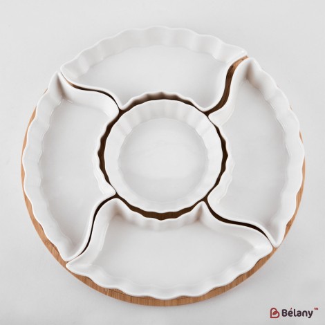 Set aperitiv din ceramica "Sunny" cu maner